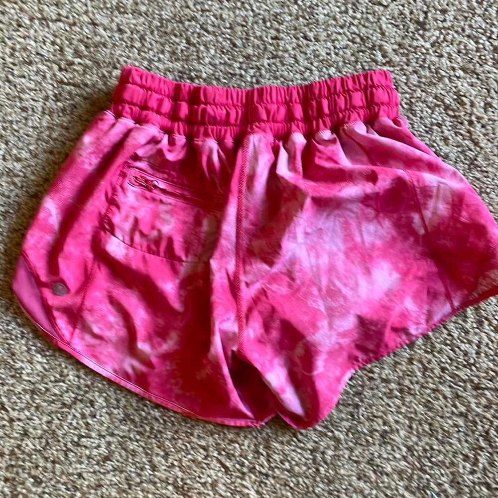 Lululemon pink running shorts, size small